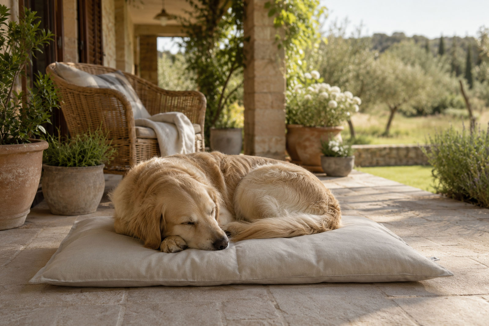 Cuscino modello Gubbio colore Calcare per cani fino a 20kg